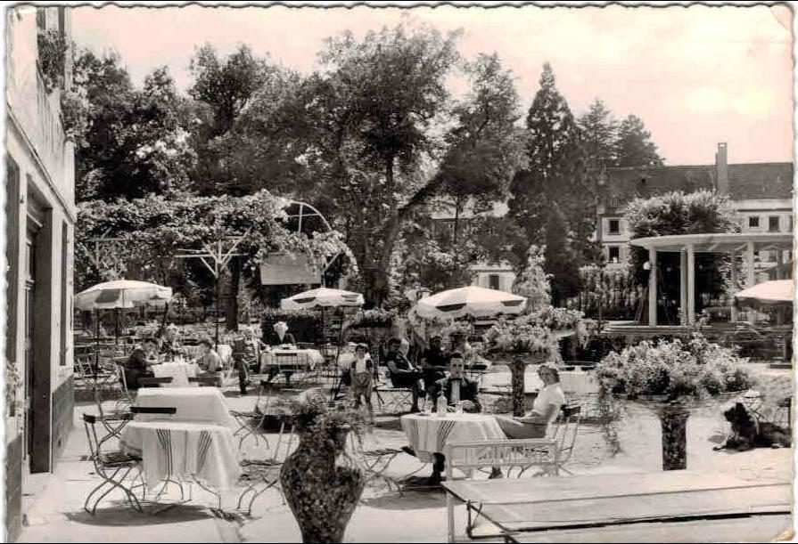 La terrasse du restaurant sur une photo des années 50